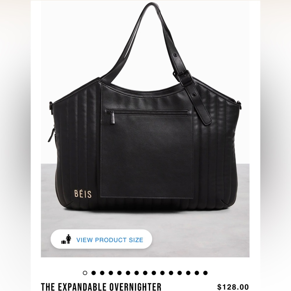 Beis expandable overnighter in black